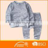 Babies Casual Clothing Winter Colored Melange French Terry 2 Pcs Jogging Sets thumbnail-2