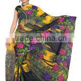 Indian Styles Printed Saree With Blouse thumbnail-1