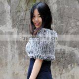 CX-B-76F Wholesale Scarf Supplier In-stock Cheapest Rex Rabbit Fur Shawl thumbnail-6