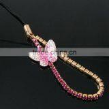 Fashion Crystal Butterfly Mobile Charm, High Class Sparkly Cell Phone Accessories, Strass Crystal Mobile Accessories thumbnail-1