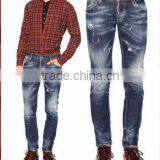 Biker Jeans Fashion Denim Trousers(LOTK079) thumbnail-1