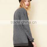 Good Quality Wholesale Women Polyester/cotton Zipper Sweatshirt no Hood thumbnail-3