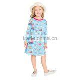 S33556W 2017 New Autumn Girls Dress European Ande American Style Flower Dress thumbnail-2