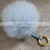 Myfur Fashion Design Factory Wholesale Fox Fur Pompoms Keychain Lovely Keychain With Fur thumbnail-3