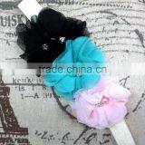 Boutique Cute Baby Girls Pearl Rhinestoned Centered Headband For Kids Hair Accessories thumbnail-3