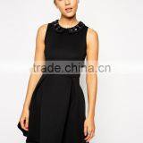 Premium Skater Dress in Structured Bonded Fabric With thumbnail-1