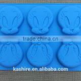 High Quantity Eco-friendly Safty 6pcs Donald Duck Shape Silicone Chocolate Mould,soap Mold,diy Cake Mould thumbnail-1