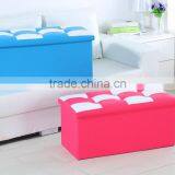 PU Leather Thick Foldable Shoes Storage Stool Box Bench Seat thumbnail-4