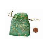 Monogrammed Jewelry Drawstring Pouch Green Organza Pouch For Gifts