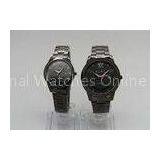 Gun Color Round Alloy Couples Watches Set With Date PC21S Movement thumbnail-1