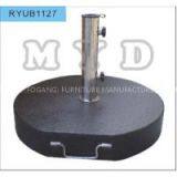40kgs Round Fire Surface Black Granite Umbrella Base thumbnail-1