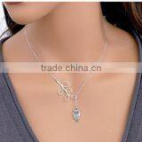Tree Leaf Silver Chain Necklace Alloy Link New Bib Necklace 2017 thumbnail-3
