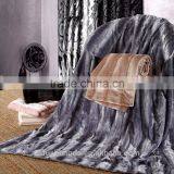 Plush Mink Fur Plaid Throw Usa Supermarket