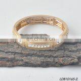 Gold Silver Crystal Stretch Bracelet thumbnail-2