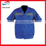 cotton short sleeve safety coat/blue short sleeve lab coats