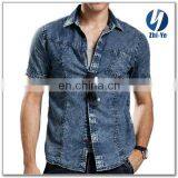 in Stock Items Latest Fashion Cotton Denim Shirt thumbnail-1