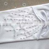 2014 Fashion Newest Elegant Bows With Star Beaded Fingerless Satin Wedding Hand Gloves,Wholesale Pearl Beaded Bridal Gloves thumbnail-3
