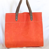 water resistang waxed canvas leather handles tote bag for shopping