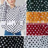 2020 High Quality 100% Polyester Polka Dot Printing Chiffon Fabric for Women Dress Blouse Pants thumbnail-2