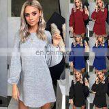 LAITE D2133 Autumn Women Casual Dresses Ladies Knitted Sweater Dresses Women Plus Size Dress thumbnail-3