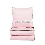 Luxury Cotton Satin Portable Foldable Throw Pillow Travel Sofa Blanket thumbnail-2