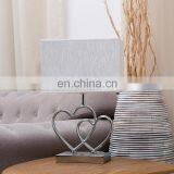 Novel Love Theme Heart Shape Custom Table Decoration Metal Base Hotel Custom Bedside Lamp With Logo