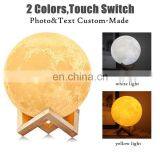 Newish Modern Desk Wood Holder Christmas Decor Magnetic Rechargeable Custom Led Lunar Shape Night Starry SKY 3D Moon Lamp Light thumbnail-3