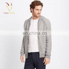 Cashmere Men Casual Hooded Knitted Cardigan Sweater thumbnail-2