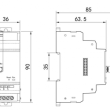 Din Rail Mounted Transmission Module LORA Wireless Data Terminal thumbnail-3