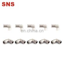 SNS JPL Series nickel plated brass male elbow push to connect pneumatic tube fitting air hose connector