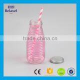 New Design 350ml Glass Juice Bottle Clear Glass Milk Beverage Bottle thumbnail-3