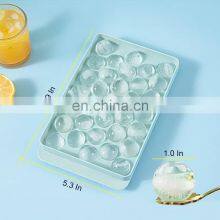 Easy Release Round Ice Cube Tray With Lid Ice Ball Maker Mold With 1 Ice Bucket 1 Scoop for Freezer BPA Free thumbnail-3