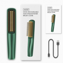 Straight Hair Comb/Cross Border New USB Rechargeable Portable Mini Straightener/Soft Styling Comb（Wechat:13510231336） thumbnail-1