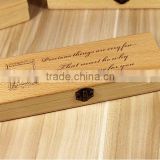 Lightweight unfinished wooden pencil vase/pencil box with lock wholesale