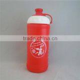 CHINA RED BPA FREE PE SPORTS BOTTLE WITH WATER LINE AND CAPS thumbnail-2