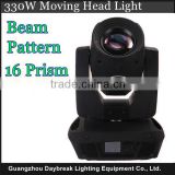 330W moving head light high brightness beam pattern stage high power moving dmx light 15R Sharpy spot gobo effect