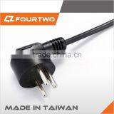 Right Angle Made in Taiwan High Quality 3 Prong Power Cord thumbnail-1