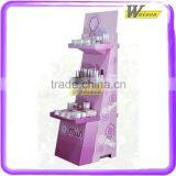 2016 New Design for Candy Cardboard Displays Stand With Hooks for Make-upPackage