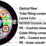 Phosphated Flexible Wire Single Mode Aluminium Tape Fiber Optical GYTA Cable thumbnail-1