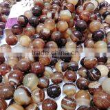 Polished Mixed Agate Natural Gemstone Striped Agate Round Beads thumbnail-4