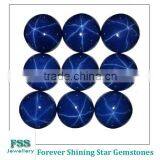 Lab Created Star Blue Sapphire Round Cabochon Cut #34 Synthetic Sapphire Corundum Stone 8mm*8mm