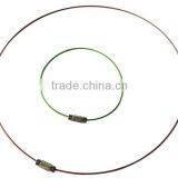 Stainless Steel Memory Loop Choker Necklace Wire Wrapped