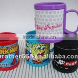 New and Fashion mugs with embossed logo PVC body,eco-friendly material