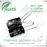 KM 33UF 400V 13*21 aluminum electrolytic capacitor