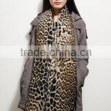 Spring Acrylic Wholsale Leopard Annimal Print Woven Shawl thumbnail-5