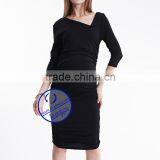 Custom Three Quarter Sleeve Plain Pregnant Women Maternity Dresses thumbnail-3