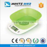Colorful Slim Digital Kitchen Scale With Bowl 5kg thumbnail-5