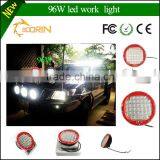 Top Sale Black/ Red Automobile 4x4 Accessories 4wd Offroad 9 Inch 96w Round Led Working Light Led Driving Lights Work Light Led thumbnail-1