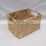 Water Hyacinth Storage Basket With Iron Frame and Handle thumbnail-3