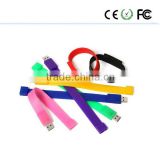 Custom USB2.0 3.0 silicone wristband/convenient rubber bracelet usb flash drive